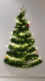 3SET Christmas artificial pine garland outdoor 36ft & 100 LED lights string - #XMAST-10013